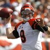 CINCINNATI - SEPTEMBER 14:  Carson Palmer #9 of the Cincinnati Bengals throws the ball against the Tennessee Titans during the first quarter of their NFL game September 14, 2008 at Paul Brown Stadium in Cincinnati, Ohio.  (Photo by Matt Sullivan/Getty Ima