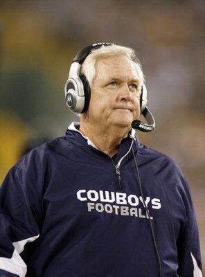 GREEN BAY - SEPTEMBER 21:  Wade Phillips, Head Coach of the Dallas Cowboys,  watches from the sidelines against the Green Bay Packers at Lambeau Field on September 21, 2008 in Green Bay, Wisconsin. The Cowboys defeated the Packers in 27- 16.  (Photo by To