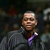 WASHINGTON DC - NOVEMBER 23:  Jerome Moiso #6 of the Toronto Raptors looks on before playing against the Washington Wizards during NBA action on November 23, 2004 at the MCI Center in Washington D.C.  The Wizards won 102-86. NOTE TO USER:  User expressly 