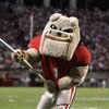 TUSCALOOSA, AL - SEPTEMBER 22: Mascot of the Georgia Bulldogs waves a flag on the field during the game against the Alabama Crimson Tide at Bryant-Denny Stadium September 22, 2007 in Tuscaloosa, Alabama. Georgia defeated Alabama 26-23 in overtime. (Photo 