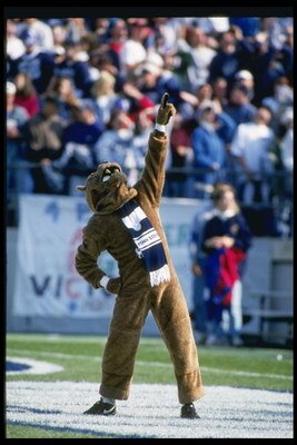 16 Oct 1993: Mascot of the Penn State Nittany Lions stands on the field during a game against the Michigan Wolverines at Beaver Stadium in University Park, Pennsylvania. Michigan won the game 21-13.