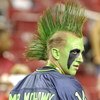 TAMPA, FL - OCTOBER 19: A fan of the Seattle Seahawks, named Mr. Mohawk, watches warmups against the Tampa Bay Buccaneers at Raymond James Stadium on October 19, 2008 in Tampa, Florida. (Photo by Al Messerschmidt/Getty Images)