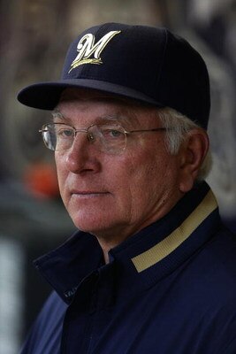 MILWAUKEE - MAY 10: Manager Ken Macha #40 of the Milwaukee Brewers is pictured before a game against the Chicago Cubs on May 10, 2009 at Miller Park in Milwaukee, Wisconsin. The Cubs defeated the Brewers 4-2. (Photo by Jonathan Daniel/Getty Images)
