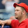 FORT MYERS, FL - MARCH 13:  Pitcher Brad Penny #36 of the Boston Red Sox watches batting practice before play against the New York Yankees March 13, 2009 at City of Palms Park in Fort Myers, Florida.  (Photo by Al Messerschmidt/Getty Images)