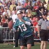 Official quaterback Dan Marino throws a pass during MTV's 'Rock 'N Jock' in the NFL Experience at Raymond James Stadium in Tampa, Fla..  1/26/01  Photo by Scott Gries/ImageDirect