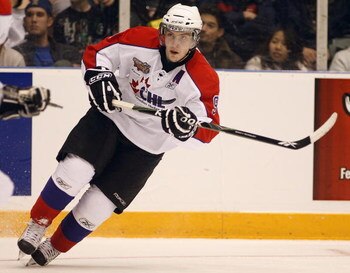 OSHAWA, ON - JANUARY 14:  Matt Duchene #9 of Team Cherry skates in the 2009 Home Hardware CHL/NHL Top Prospects Game against Team Orr on Wednesday January 14, 2009 at the General Motors Centre in Oshawa, Ontario. Team Orr defeated Team Cherry 6-1. (Photo 