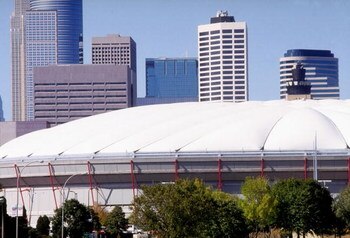 MINNEAPOLIS, MN -1992:  General view of the Hubert H. Humphrey Metrodome in Minneapolis Minnesota. (Photo by Jonathan Daniel/Getty Images)