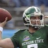 ORLANDO, FL - JANUARY 1: Quarterback Brian Hoyer #7 of the Michigan State Spartans warms up for play against the Georgia Bulldogs at the 2009 Capital One Bowl at the Citrus Bowl on January 1, 2009 in Orlando, Florida.  (Photo by Al Messerschmidt/Getty Ima