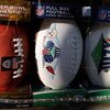 TAMPA, FL - JANUARY 30:  Footballs with Super Bowl XLIII logos sit in a window at a store on January 30, 2009 in Tampa, Florida. NFL Fans from across the country are descending on Tampa ahead of Super Bowl XLIII between the Arizona Cardinals and the Pitts