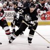 PITTSBURGH - NOVEMBER 29:  Ziggy Palffy #33 of the Pittsburgh Penguins makes a move past the defence of Derek Roy #9 of the Buffalo Sabres on November 29, 2005 at Mellon Arena in Pittsburgh, Pennsylvania.  (Photo by Gregory Shamus/Getty Images)