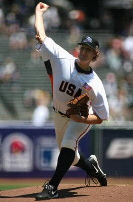 SAN FRANCISCO - JULY 08:  USA Team All-Star Jeff Niemann of the Tampa Bay Devil Rays pitches against the World Team All-Star during the XM Satellite Radio All-Star Futures Game at AT&T Park on July 8, 2007 in San Francisco, California.  (Photo by Christia