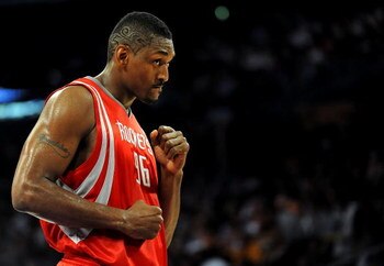 LOS ANGELES, CA - MAY 06:  Ron Artest #96 of the Houston Rockets looks over at a fan in the second quarter against the Los Angeles Lakers in Game Two of the Western Conference Semifinals during the 2009 NBA Playoffs at Staples Center on May 6, 2009 in Los