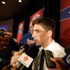 MONTREAL, QC - JUNE 25:  NHL Draft top prospect John Tavares answers questions from the press during the NHL Top Prospects Media Luncheon June 25, 2009 at the Marriott Montreal Chateau Champlain in Montreal, Canada.  (Photo by Jamie Squire/Getty Images)
