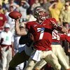 ATLANTA - NOVEMBER 1:  Quarterback Christian Ponder #7 of the Florida State Seminoles throws a pass during the game against the Georgia Tech Yellow Jackets at Bobby Dodd Stadium at Historic Grant Field on November 1, 2008 in Atlanta, Georgia.  Georgia Tec