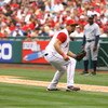 ANAHEIM, CA - MAY 31:  Kendry Morales #19 of the Los Angeles Angels of Anaheim fields a ground ball against the Seattle Mariners at Angel Stadium on May 31, 2009 in Anaheim, California. The Angels defeated the Mariners 9-8.  (Photo by Jeff Gross/Getty Ima