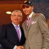 NEW YORK - JUNE 25:  NBA Commissioner David Stern poses for a photograph with the seventh overall draft pick by the Golden State Warriors,  Stephen Curry during the 2009 NBA Draft at the Wamu Theatre at Madison Square Garden June 25, 2009 in New York City