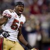 ST. LOUIS, MO - DECEMBER 21: Patrick Willis #52 of the San Francisco 49ers celebrates a victory against the St. Louis Rams at the Edward Jones Dome on December 21, 2008 in St. Louis, Missouri.  The 49ers beat the Rams 17-16.  (Photo by Dilip Vishwanat/Get