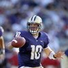 SEATTLE - SEPTEMBER 13:  Quarterback Jake Locker #10 of the Washington Huskies tosses the ball during the game against the Oklahoma Sooners on September 13, 2008 at Husky Stadium in Seattle, Washington. The Sooners defeated the Huskies 55-14.(Photo by Ott
