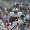 PASADENA, CA - OCTOBER 18:  Doug Baldwin #89 of the Stanford Cardinal runs with the ball during the game against the UCLA Bruins on October 18, 2008 at the Rose Bowl in Pasadena, California.  (Photo by Harry How/Getty Images)