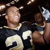 NEW ORLEANS - DECEMBER 07:  Pierre Thomas #23 and Reggie Bush #25 of the New Orleans Saints celebrate after defeating the Atlanta Falcons 29-25 on December 7, 2008 at the Superdome in New Orleans, Louisiana.  (Photo by Chris Graythen/Getty Images)