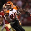 SAN FRANCISCO - DECEMBER 15:  Chad Johnson #85 of the Cincinnati Bengals catches a pass against the San Francisco 49ers during an NFL game on December 15, 2007 at Monster Park in San Francisco, California.  (Photo by Jed Jacobsohn/Getty Images)