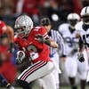 COLUMBUS, OH - OCTOBER 25: Wide receiver Dane Sanzenbacher #12 of the Ohio State Buckeyes runs with the ball against the Penn State Nittany Lions on October 25, 2008 at Ohio Stadium in Columbus, Ohio.  (Photo by Jamie Sabau/Getty Images)