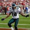GLENDALE, AZ - JANUARY 18:  Wide receiver DeSean Jackson #10 of the Philadelphia Eagles celebrates after he catches a 62-yard touchdown against the Arizona Cardinals in the fourth quarter during the NFC championship game on January 18, 2009 at University 