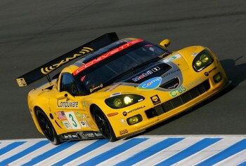 MONTEREY, CA - OCTOBER 17: Johnny O'Connell drives the #3 GT1 Corvette Racing Chevrolet Corvette C6-R during practice for the American Le Mans Series Monterey Sports Car Championship on October 17, 2008 at the Mazda Raceway Laguna Seca in Monterey, Califo