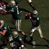 WACO, TX - OCTOBER 04:  Quarterback Robert Griffin #10 of the Baylor Bears drops back to pass against the Oklahoma Sooners at Floyd Casey Stadium on October 4, 2008 in Waco, Texas.  (Photo by Ronald Martinez/Getty Images)