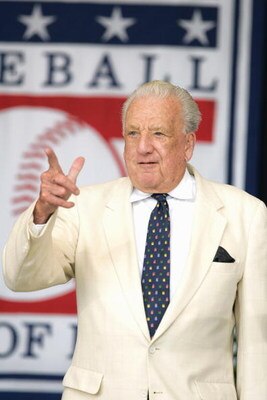 COOPERSTOWN, NY - JULY 31: Hall of Famer Ralph Kiner attends the Baseball Hall of Fame Induction ceremony on July 31, 2005 at the Clark Sports Complex in Cooperstown, New York.  (Photo by Ezra Shaw/Getty Images)