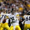 TAMPA, FL - FEBRUARY 01:  Quarterback Ben Roethlisberger #7 of the Pittsburgh Steelers throws a pass against the Arizona Cardinals during Super Bowl XLIII on February 1, 2009 at Raymond James Stadium in Tampa, Florida. Steelers won 27-23. (Photo by Chris 