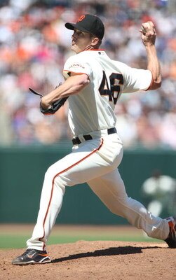 SAN FRANCISCO - JUNE 21: Bob Howry #46 of the San Francisco Giants pitches against the Texas Rangers during a Major League Baseball game on June 21, 2009 at AT&T Park in San Francisco, California.  (Photo by Jed Jacobsohn/Getty Images)
