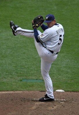 MILWAUKEE - MAY 14: Trevor Hoffman #51 of the Milwaukee Brewers delivers the ball against the Florida Marlins on May 14, 2009 at Miller Park in Milwaukee, Wisconsin. The Brewers defeated the Marlins 5-3.  (Photo by Jonathan Daniel/Getty Images)
