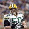 DETROIT - SEPTEMBER 14:  A.J. Hawk #50 of the Green Bay Packers vs. Detroit Lions on September 14, 2008 at Ford Field in Detroit, Michigan.  (Photo by Domenic Centofanti/Getty Images)