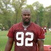 ASHBURN, VA - MAY 1:  Albert Haynesworth #92 of the Washington Redskins walks off the field after minicamp on May 1, 2009 at Redskins Park in Ashurn, Virginia.   (Photo by Mitchell Layton/Getty Images)