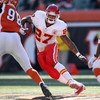 CINCINNATI - DECEMBER 28: Larry Johnson #27 of the Kansas City Chiefs runs with the ball against the Cincinnati Bengals during the NFL game on December 28, 2008 at Paul Brown Stadium in Cincinnati, Ohio. (Photo by Andy Lyons/Getty Images)