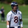 ENGLEWOOD, CO - MAY 03:  Quarterback Kyle Orton #8 particiaptes in practice during Denver Broncos Minicamp at the Broncos training facility on May 3, 2009 in Englewood, Colorado.  (Photo by Doug Pensinger/Getty Images)