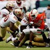 COLLEGE PARK, MD - NOVEMBER 22:  Chris Turner #10 of the Maryland Terrapins is sacked by Everette Brown #99 of the Florida State Seminoles on November 22, 2008 at Byrd Stadium in College Park, Maryland.  (Photo by Jim McIsaac/Getty Images)
