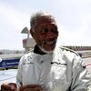 BARCELONA, SPAIN - MAY 21:  Oscar winning actor Morgan Freeman prepares to be driven during the MB-AMG Driving Experience prior to the Laureus World Sports Awards at the Circuit de Catalunya on May 21, 2006 in Barcelona, Spain.  (Photo by Jamie McDonald/G