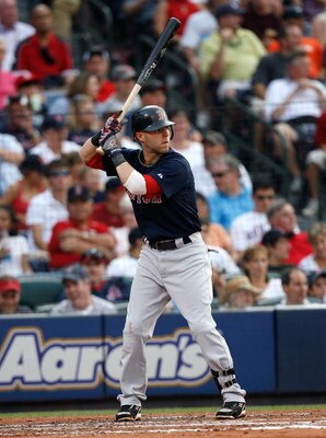ATLANTA - JUNE 26:  Dustin Pedroia #15 of the Boston Red Sox against the Atlanta Braves at Turner Field on June 26, 2009 in Atlanta, Georgia.  (Photo by Kevin C. Cox/Getty Images)