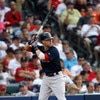 ATLANTA - JUNE 26:  Dustin Pedroia #15 of the Boston Red Sox against the Atlanta Braves at Turner Field on June 26, 2009 in Atlanta, Georgia.  (Photo by Kevin C. Cox/Getty Images)