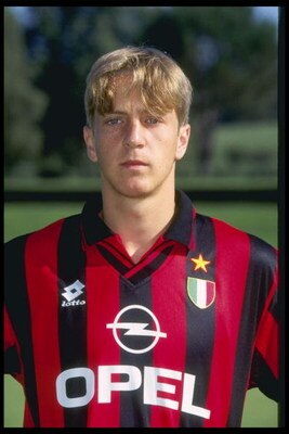 Aug 1996:  A portrait of  Massimo Ambrosini of A.C Milan taken during the club photocall. Mandatory Credit: Allsport UK
