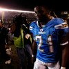 SAN DIEGO - JANUARY 03:  LaDainian Tomlinson #21 of the San Diego Chargers walks off the field after defeating the Indianapolis Colts in overtime in the AFC Wild Card Game on January 3, 2009 at Qualcomm Stadium in San Diego, California.  (Photo by Harry H