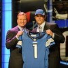 NEW YORK - APRIL 25:  NFL Commissioner Roger Goodell stands with Detroit Lions #1 draft pick Matthew Stafford at  Radio City Music Hall for the 2009 NFL Draft on April 25, 2009 in New York City  (Photo by Jeff Zelevansky/Getty Images)