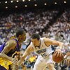 ORLANDO, FL - JUNE 14:  Hedo Turkoglu #15 of the Orlando Magic moves the ball against Trevor Ariza #3 of the Los Angeles Lakers in Game Five of the 2009 NBA Finals on June 14, 2009 at Amway Arena in Orlando, Florida. The Lakers won 99-86.  NOTE TO USER:  