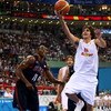 BEIJING - AUGUST 24:  Ricky Rubio #6 of Spain lays the ball up past Dwight Howard #11 of the United States in the gold medal game during Day 16 of the Beijing 2008 Olympic Games at the Beijing Olympic Basketball Gymnasium on August 24, 2008 in Beijing, Ch