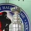 TORONTO - NOVEMBER 10: The Stanley Cup is displayed at the press conference introducing the 2008 Hall of Fame 2008 inductees at the Hockey Hall of Fame November 10, 2008 in Toronto, Ontario, Canada. (Photo by Bruce Bennett/Getty Images)