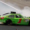 LOUDON, NH - JUNE 28:  Martin Truex Jr., driver of the #1 TomTom Chevrolet, loses control and hits wall during the NASCAR Sprint Cup Series LENOX Industrial Tools 301 at New Hampshire Motor Speedway on June 28, 2009 in Loudon, New Hampshire.  (Photo by Ch