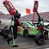 LOUDON, NH - JUNE 28:  Kyle Busch, driver of the #18 Interstate Batteries Toyota, pits during the NASCAR Sprint Cup Series LENOX Industrial Tools 301 at New Hampshire Motor Speedway on June 28, 2009 in Loudon, New Hampshire.  (Photo by Jerry Markland/Gett