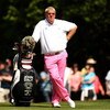 WENTWORTH, ENGLAND - MAY 24:  John Daly of the United States waits to play a shot on the 18th hole during the Final Round of the BMW PGA Championship at Wentworth on May 24, 2009 in Virginia Water, England.  (Photo by Warren Little/Getty Images)